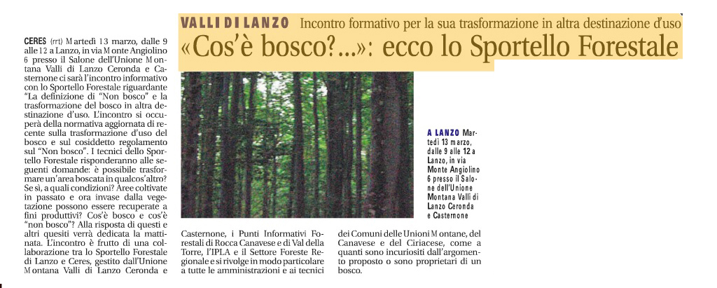 Sportello Forestale