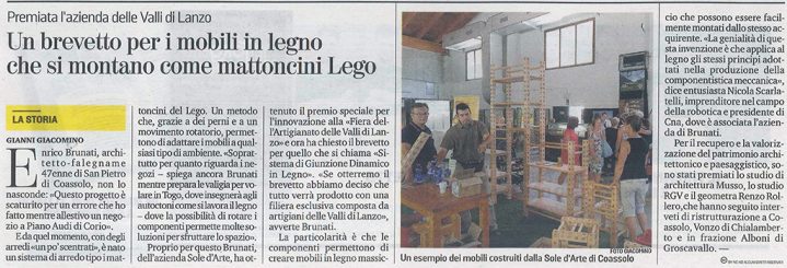 La Stampa - Brevetto legno